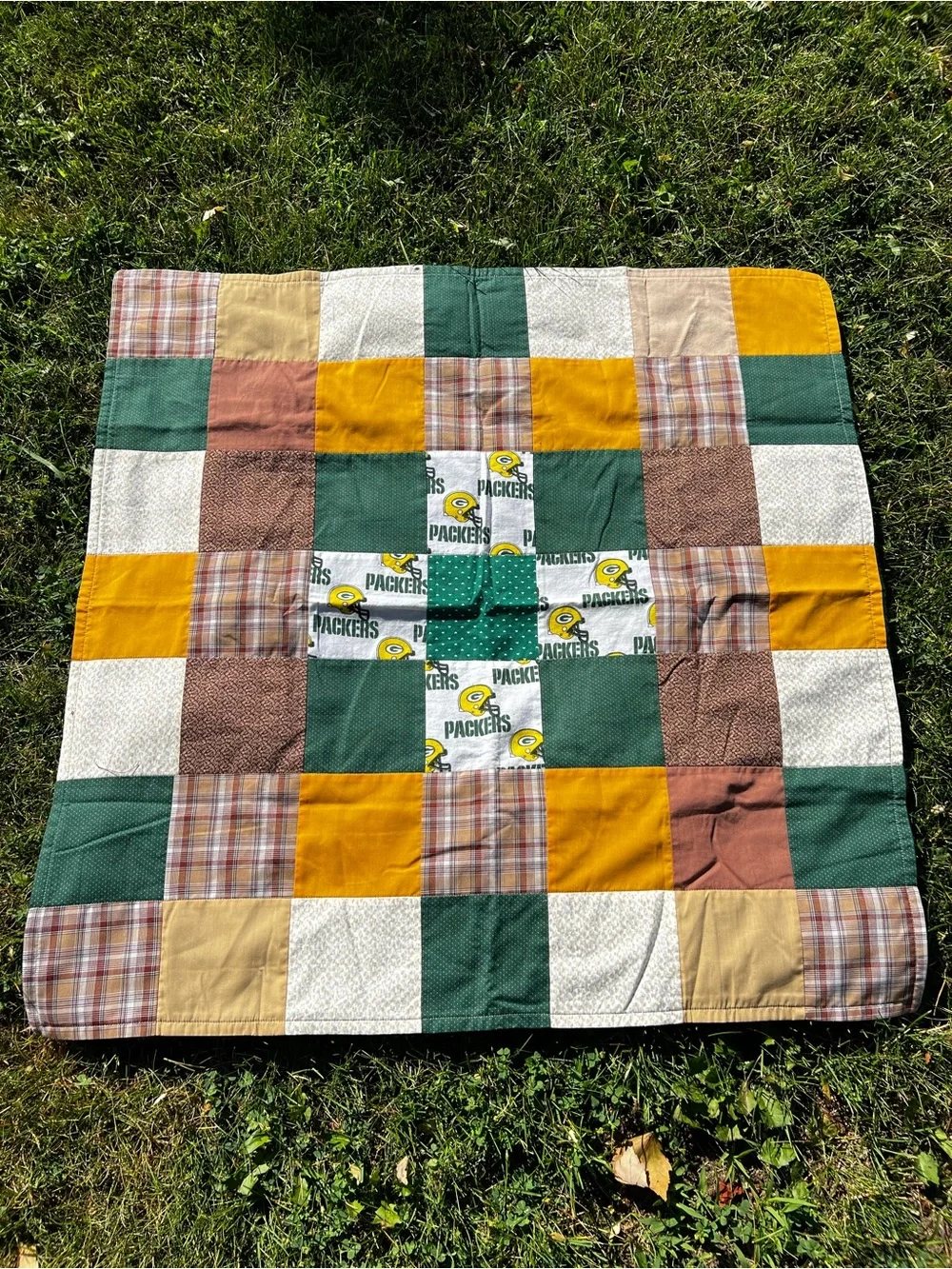 Handmade Green Bay Packers Baby Quilt